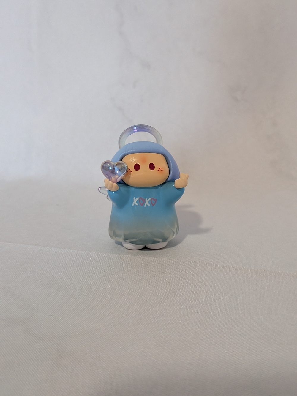 Blue 'XOXO' Kids Figurine Toy - Cute Heart Accessory